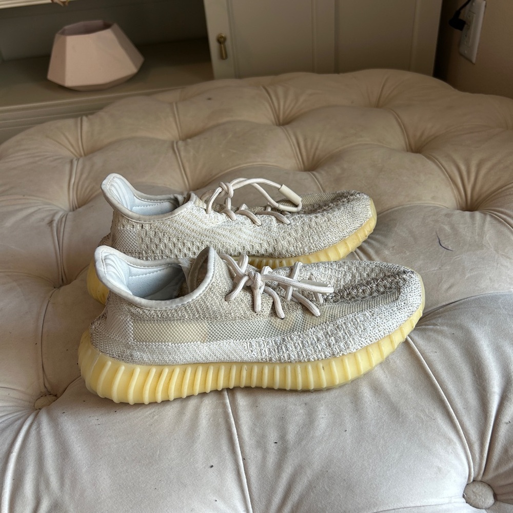 Yeezy Cream and Yellow Sneakers